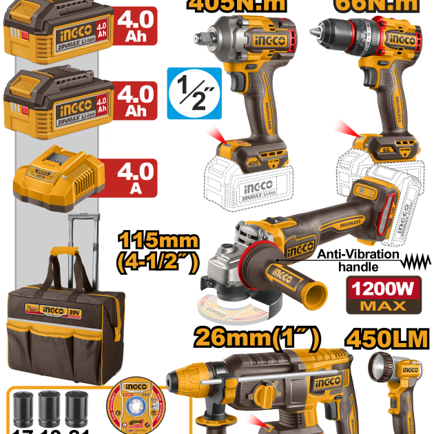 5 Pcs Kit combiné sans fil