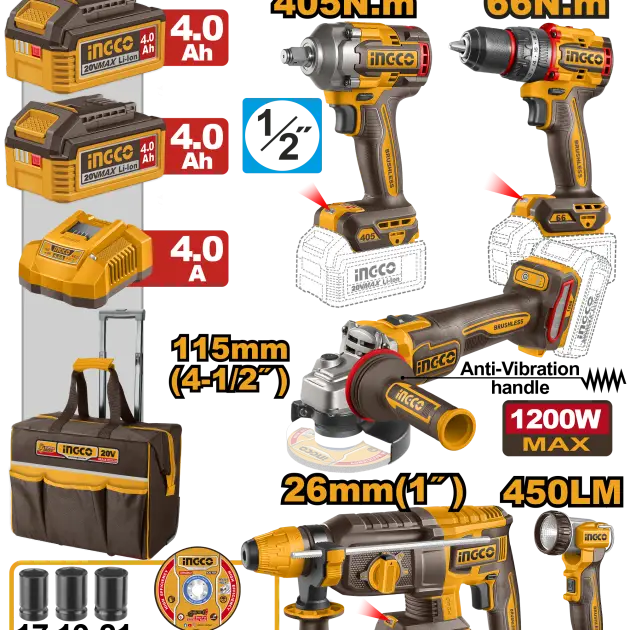 5 Pcs Kit combiné sans fil