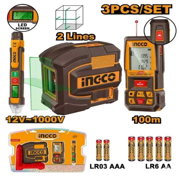 Niveau laser telemetre et testeur ingco cos250908 – Ingco