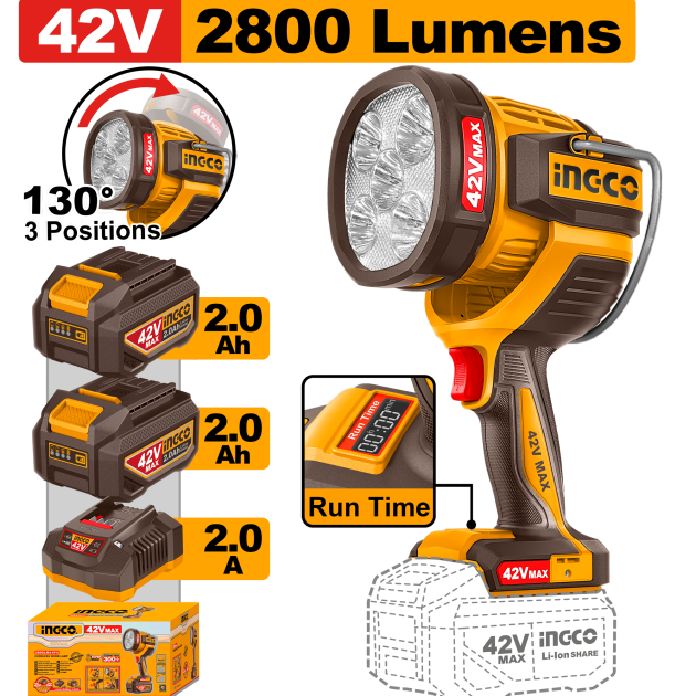 Lampe de travail sans fil