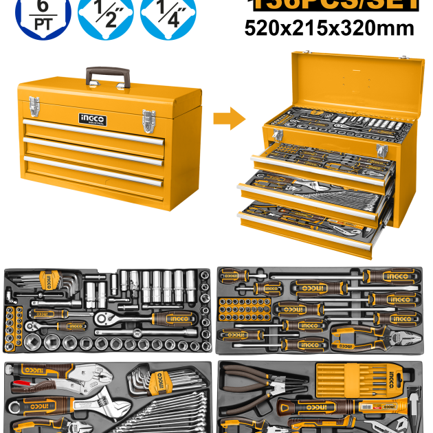 Coffret à outils de 136 pièces