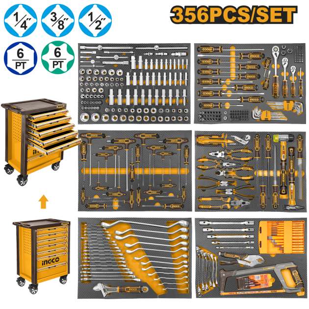 Coffret à outils de 356 pièces