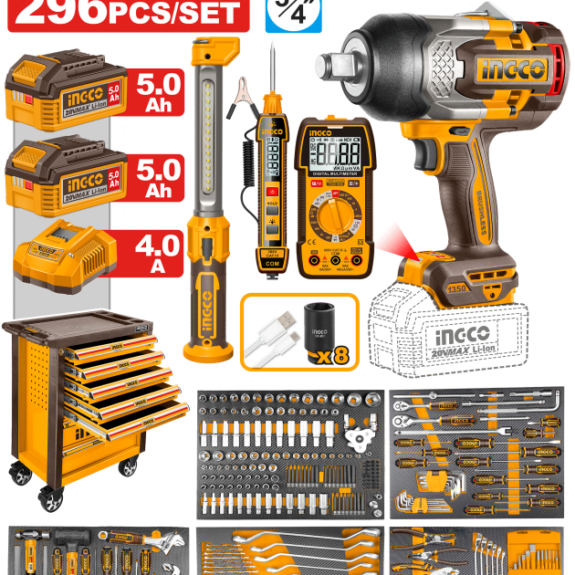 Coffret à outils de 296 pièces