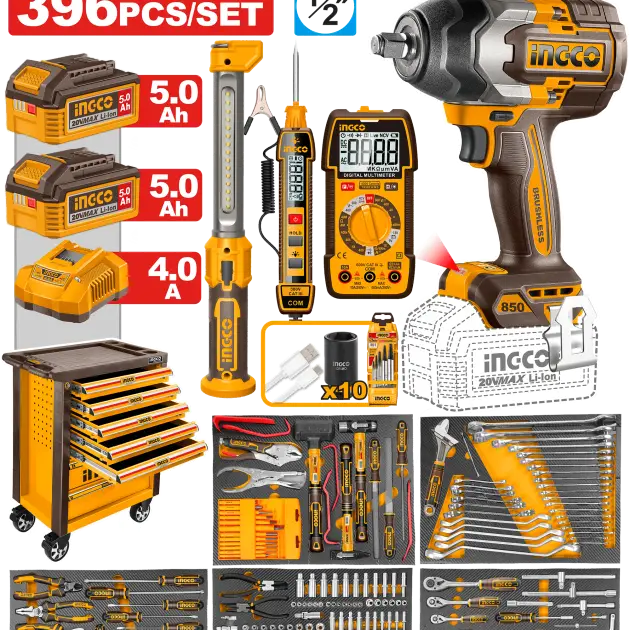 396 Pcs Jeu de coffre à outils