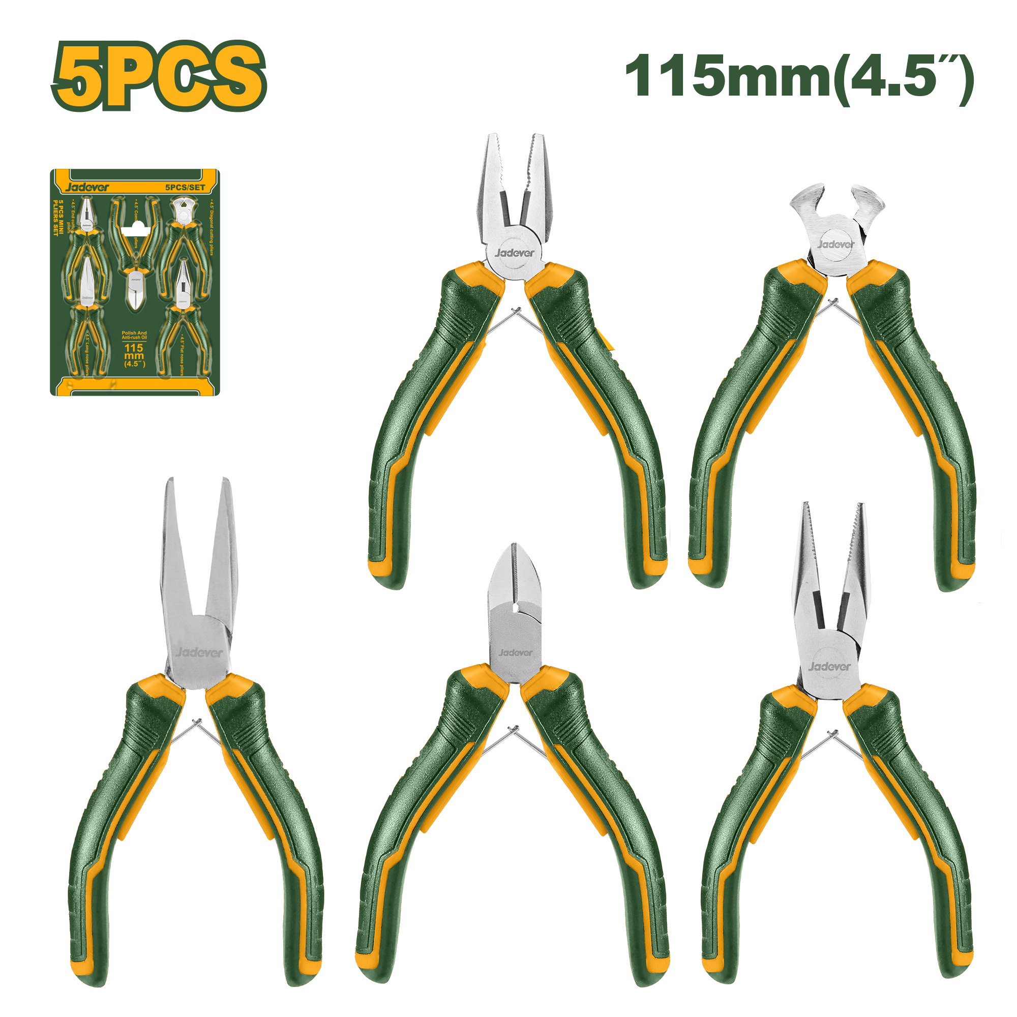 Ensemble de 5 mini-pinces 5 pièces